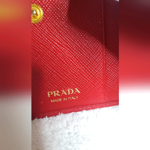 PRADA -Small-wallet Saffiano Leather-red -Perfect conditions-No call-outs - Picture 15 of 15
